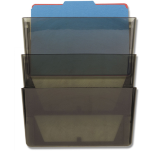 PAPELERA DE PARED 3 SECC PLASTICO T/CARTA