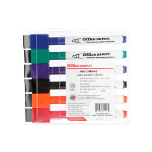 MARCADORES P/PIZARRON COLORES SURTIDOS 6 PZAS