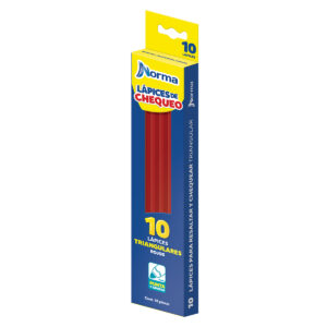 LAPIZ ROJO TRIANGULAR NORMA C/10