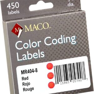 ETIQUETA REDONDA 1/4 ROJA C/450