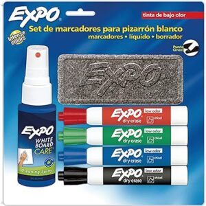 MARCADOR EXPO SET C/4 BORRADOR/SPRAY
