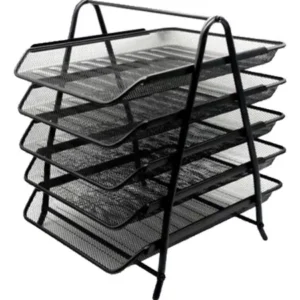 CHAROLA ORGANIZADORA DE MALLA METALICA 5 NIVELES