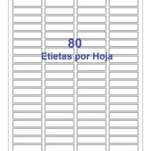 ETIQUETA BLANCA P/IMPRESOR 1/2 X 1 3/4" 37100