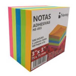 BLOCK POST IT CUBO 3X3 5 COLORES NEXTEP