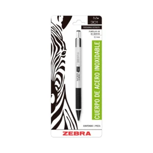 LAPICERO ZEBRA M301 0.5 NEGRO/CROMADO (65)