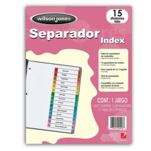 SEPARADOR 15 DIV CEJA COLOR T/CARTA IRIS WILSONJONES