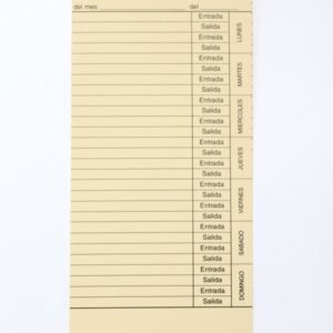 TARJETA P/RELOJ CHECADOR C/100