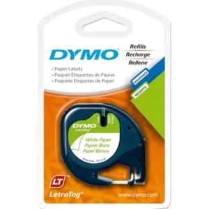 CINTA P/ROTULAR DYMO 1/2" BLANCO/PERLA (PZA)