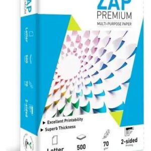 PAPEL BOND T/CARTA BLANCO ZAP 70 GRMS (RSM)